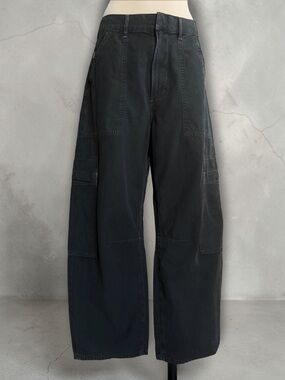 Citizens of Humanity Marcelle Cargo Wide Leg Pants Washed Black